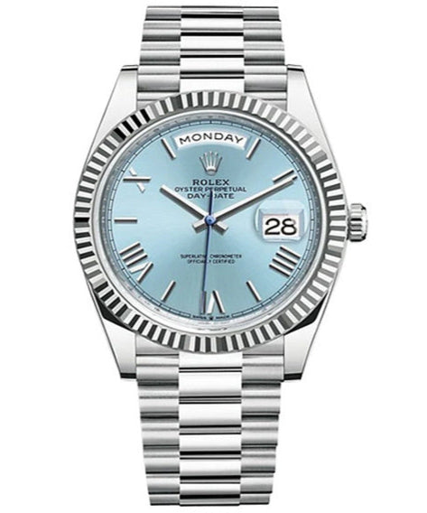 Day-date Ice-blue roman