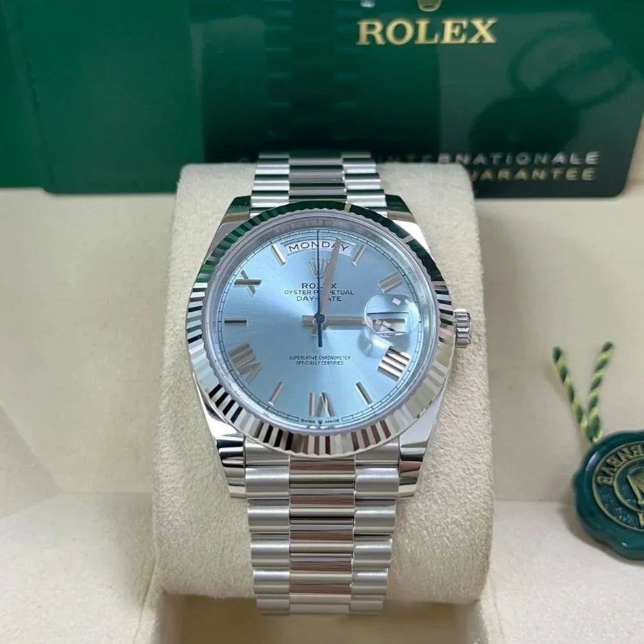 Day-date Ice-blue roman