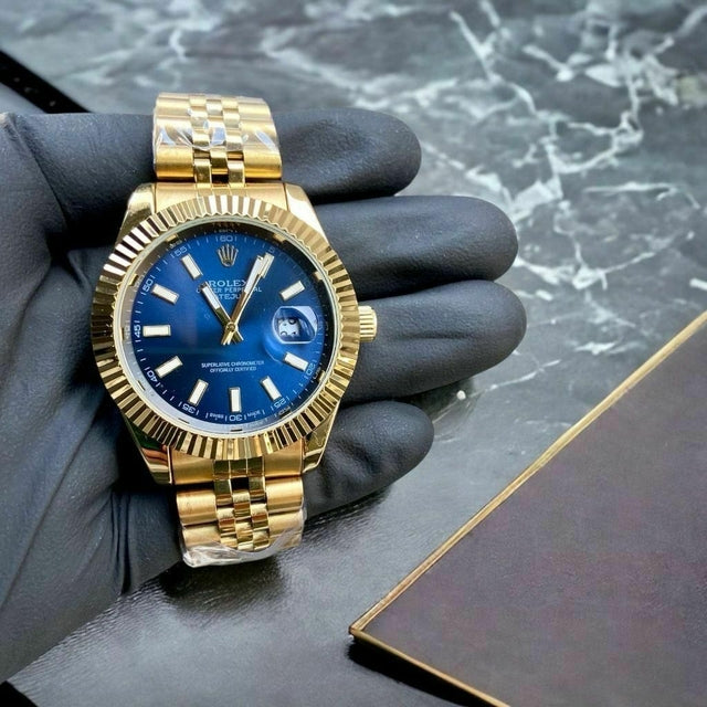 Date-just Rosegold Blue