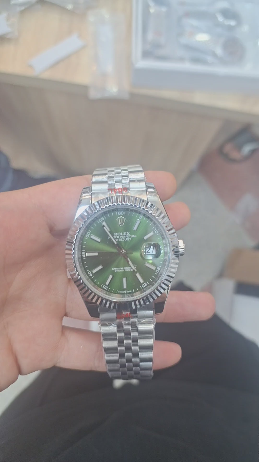 Date-just Green dial