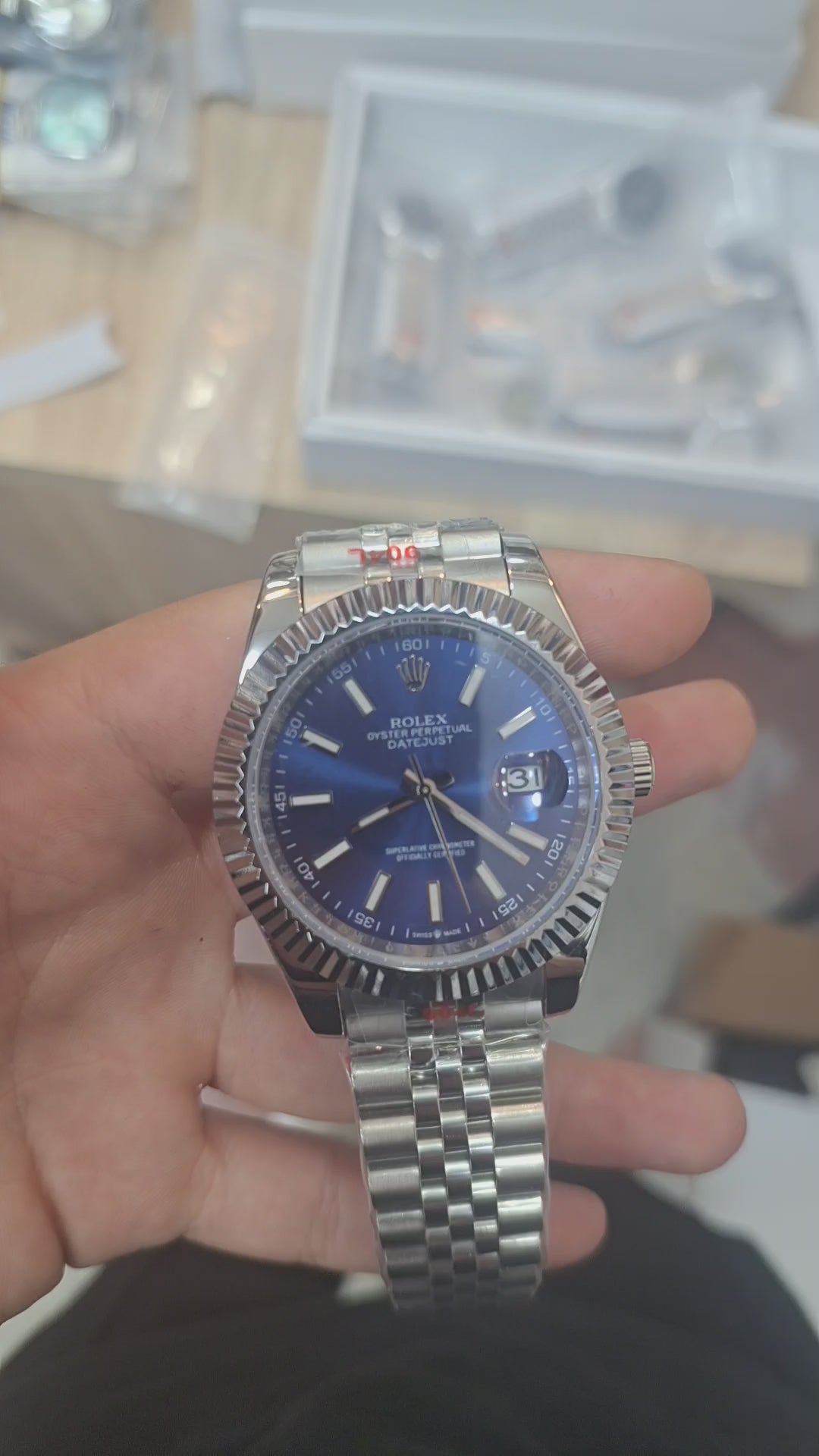 Date-just Blue dial