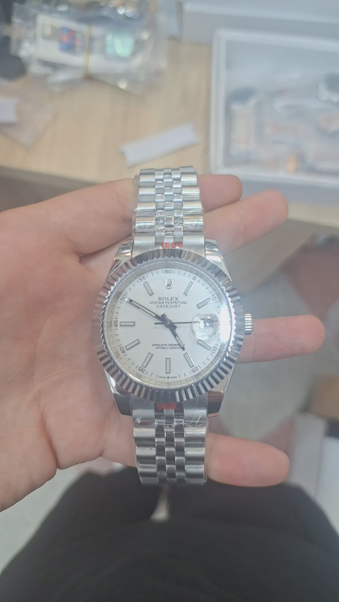 Date-just White dial