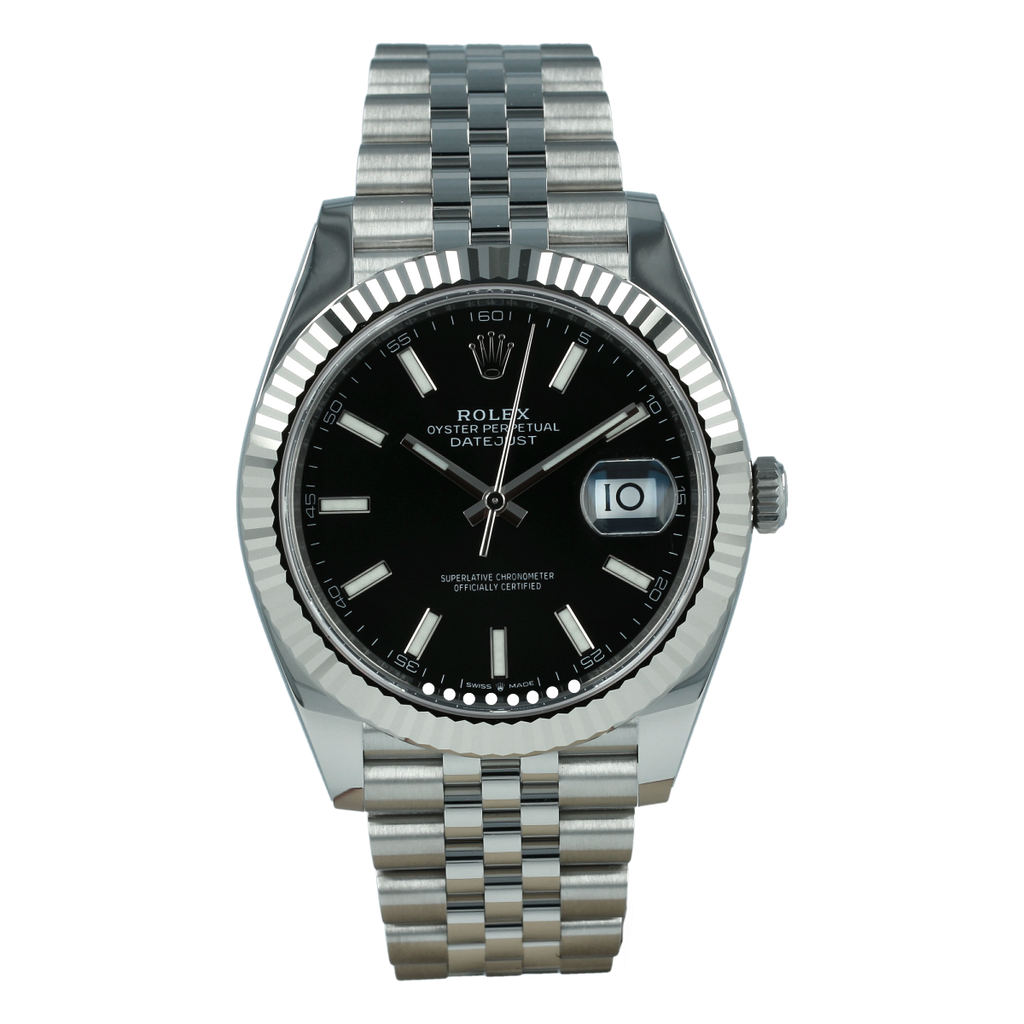 Date-just Black dial